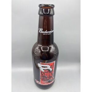 Vintage Budweiser Dale Earnhardt Jr 8 NASCAR Brown Glass 14" Bottle Collectible